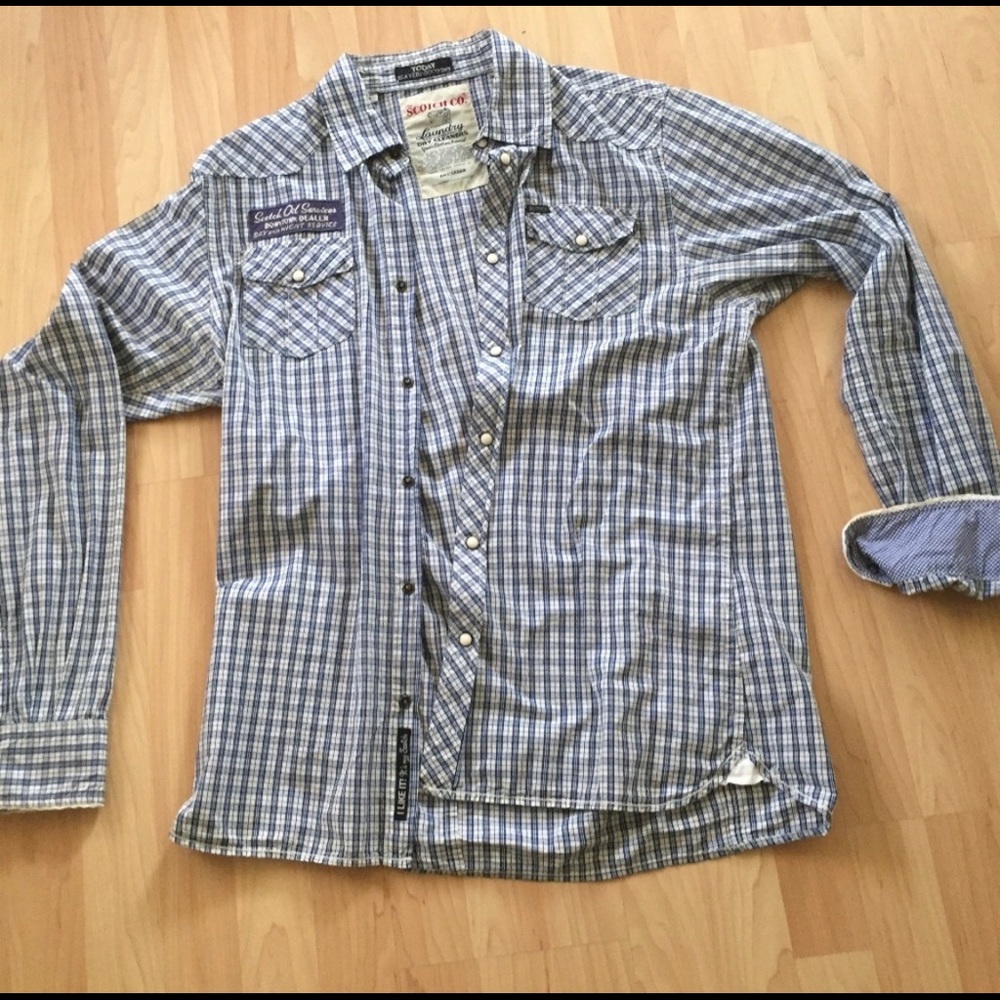 Scotch and soda men’s snap up shirt